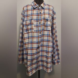 Simply Southern Blue and Brown Plaid Shirt